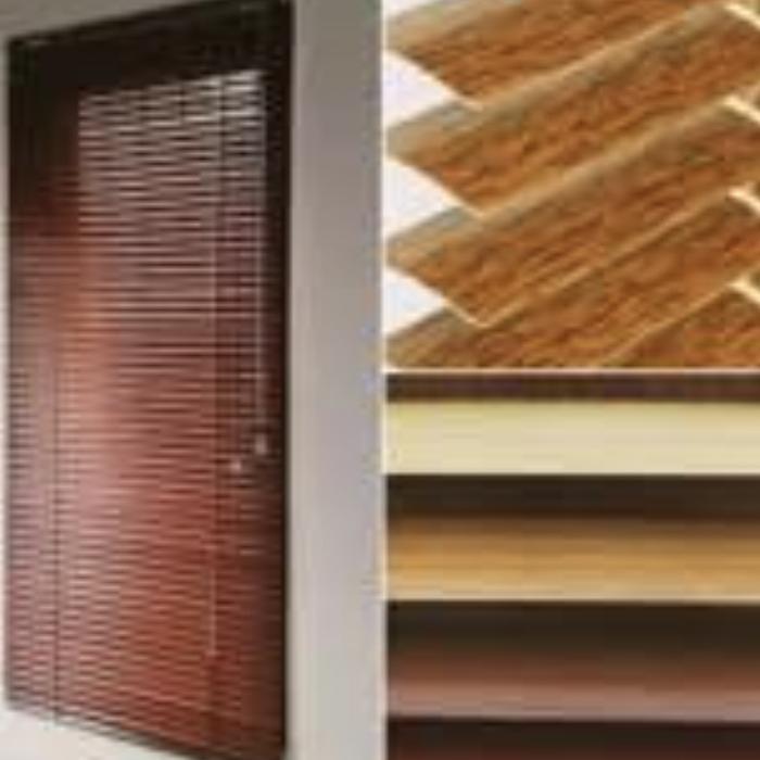 Tirai Venetian blind/ horizontal blind 25 mm motif kayu TANPA PREORDER
