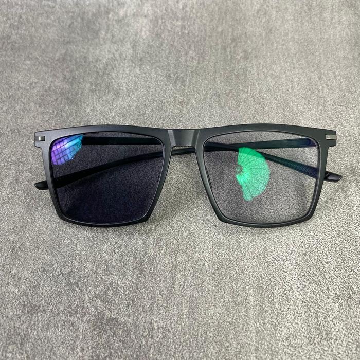 kdgn- Kacamata Gaya Pria Pe Bluechromic Anti Sinar Radiasi Lensa Blueray Bisa Berubah Gelap