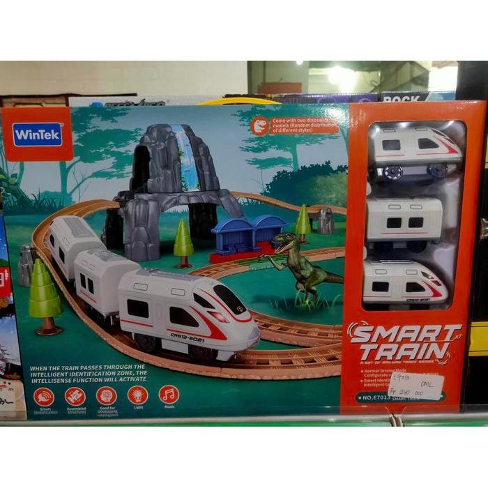 Mainan Kereta Api Smart Train Dino Dengan Jembatan & Track Bertingkat