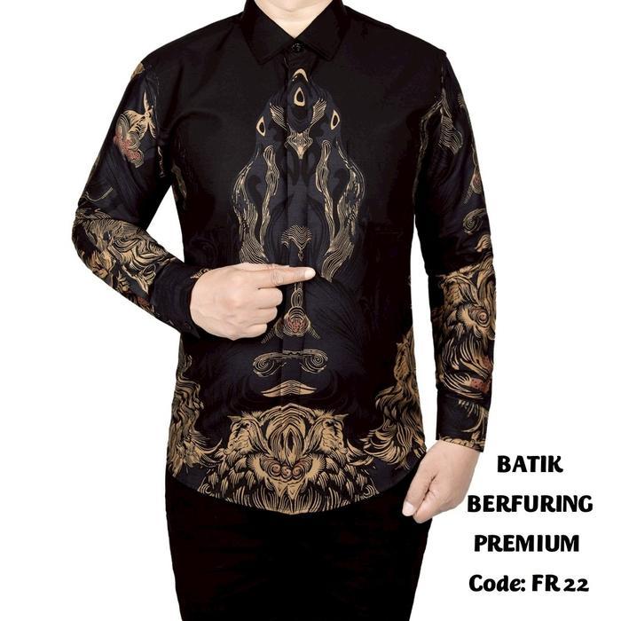 BAJU KEMEJA BATIK SLIM FIT PRIA LENGAN PANJANG KUALITAS MALL LB88