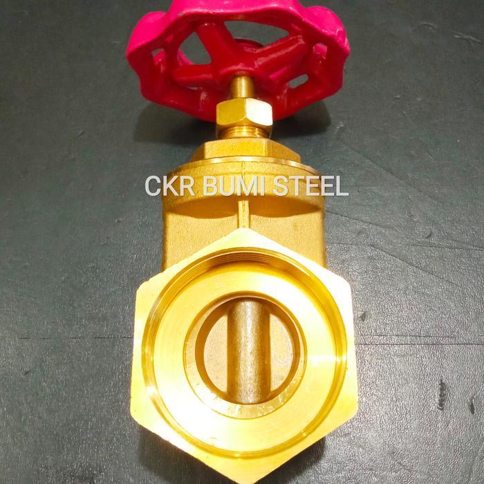 tukangbanget- Gate Valve 2" Inch Kuningan / Stop Kran 2" Inch Kuningan