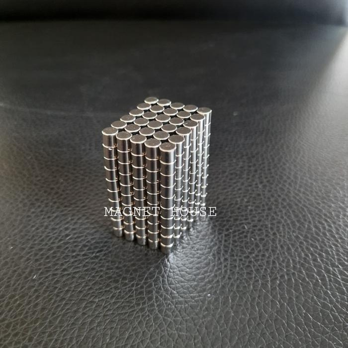 mo9rd4- Magnet Neodymium Bulat Silinder Diameter 4X4 Mm 4X4Mm 4Mmx4Mm 4*4Mm