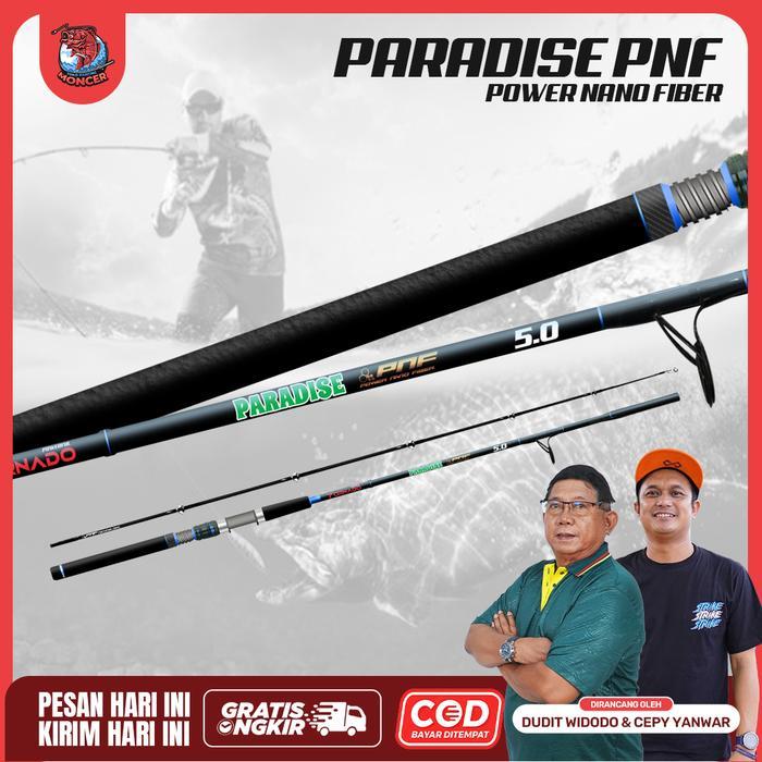 BERKUALITAS Tornado Paradise Joran Pancing Paradise II Power Nano Fiber PNF Handle Full EVA Ringan
