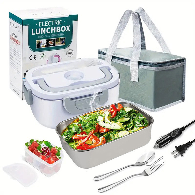 Kotak Makan Listrik - Pemanas Portable - Untuk Rumah & Mobil - Kapasitas 1.5L - Bisa Dipanaskan Tanp