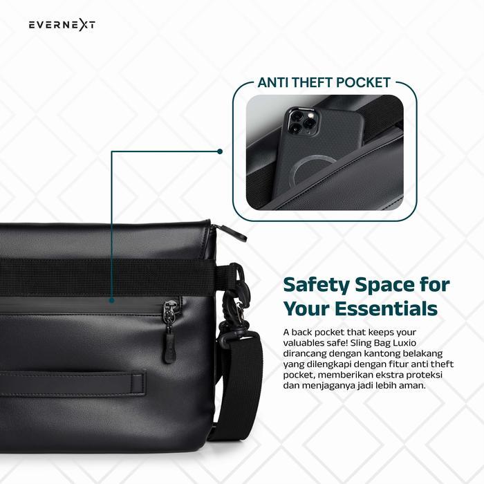 EVERNEXT - Clutch Bag Waterproof Tas Selempang Multifungsi Pria Sling Bag Luxio