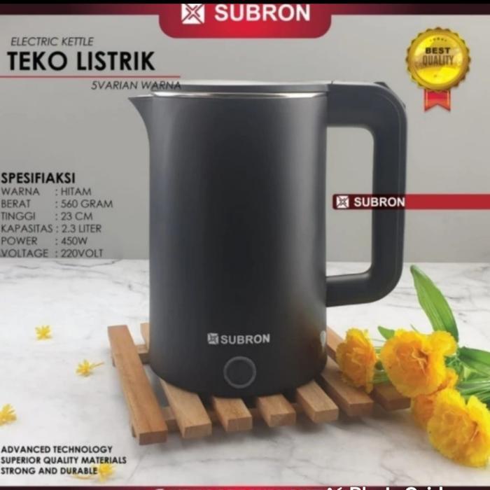 Teko listrik SUBRON 2.3 Liter electric kettle warna / Teko pemanas air