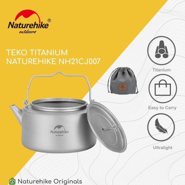 TEKO / KETEL / COOKING SET CAMPING TITANIUM NATUREHIKE NH21CJ007