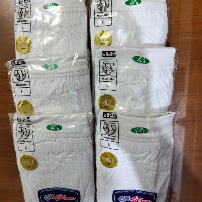 mguf- Celana Dalam Gt Man Babat Putih 705 B Original Pt Rpg / Cd Gt Man Kulit Jeruk Putih /