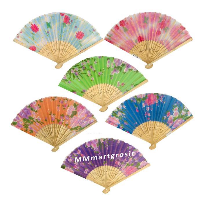 Kipas Tangan / Souvenir Pernikahan / Kipas Kain Plastik / Kipas Kain