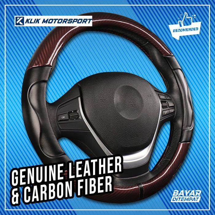 pu0i3- Conford Sarung Stir Mobil Kulit Domba Asli / Cover Steering Wheel Genuine Leather