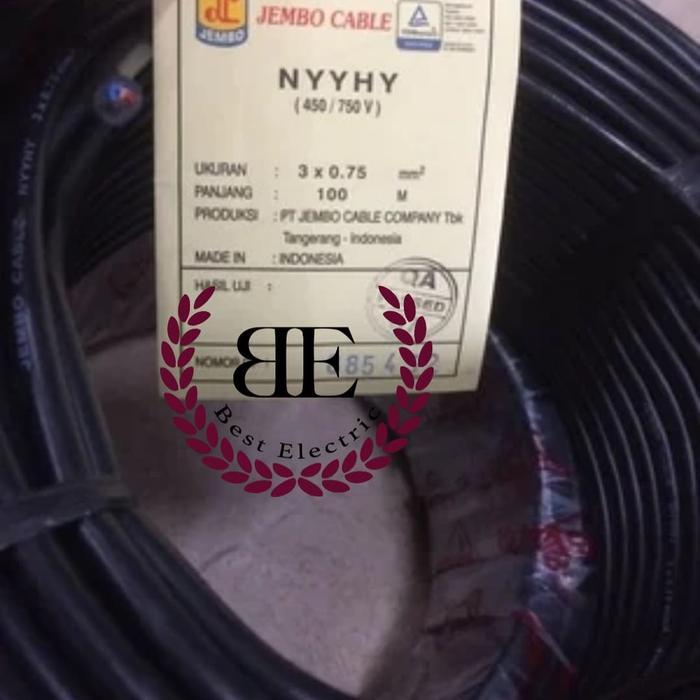 News Kabel NYYHY / kabel serabut Jembo 3x0.75 / NYYHY 3X0.75 Meteran
