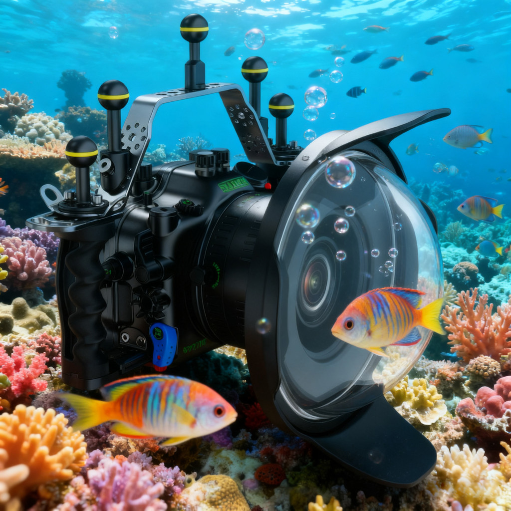 Seafrogs Aluminum Alloy Case For Sony A7 Riii/A7Iii 100M/328Ft Underwater Camera Housing With Macro