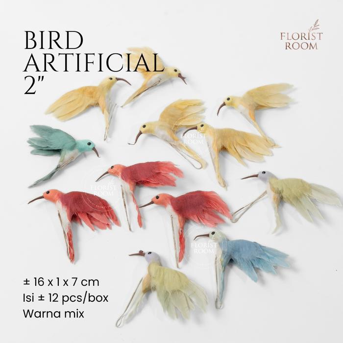 Bird Artificial 2" - bird artificial - burung palsu - hiasan - dekorasi