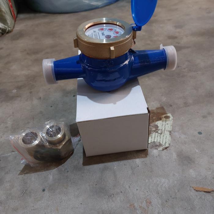 Meteran Air Water Meter 1Inch Drat Kuningan
