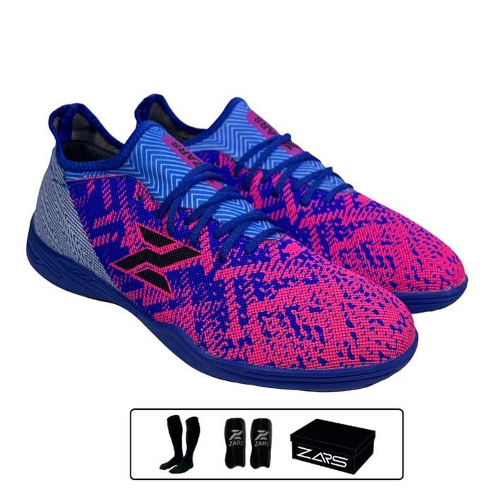 Specs League - Sepatu Futsal Strike In Pink Blue Original Sepatu Futsal Sepatu Boots Bonus Kaos Kaki