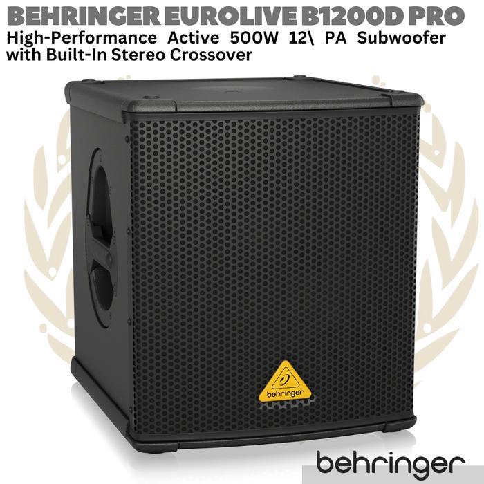 Behringer Eurolive B1200D Pro Active 500W 12" Pa Subwoofer Sub Aktif