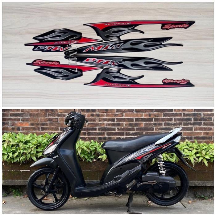 Stiker striping Mio Sporty 2006 hitam