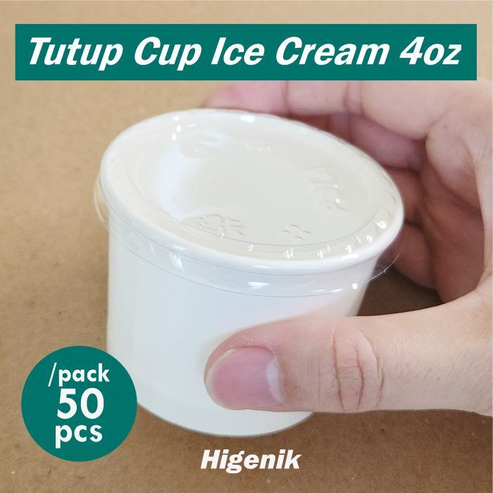 Papercup Ice Cream 4oz / Cup Es Krim Gelato Glossy Tahan Air