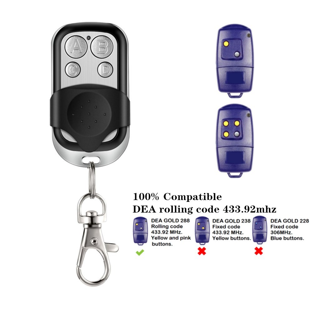 - Dea Gt2 Gt4 Dea Mio Tr2 Tr4 433Mhz Remote Control Dea Gate Garage