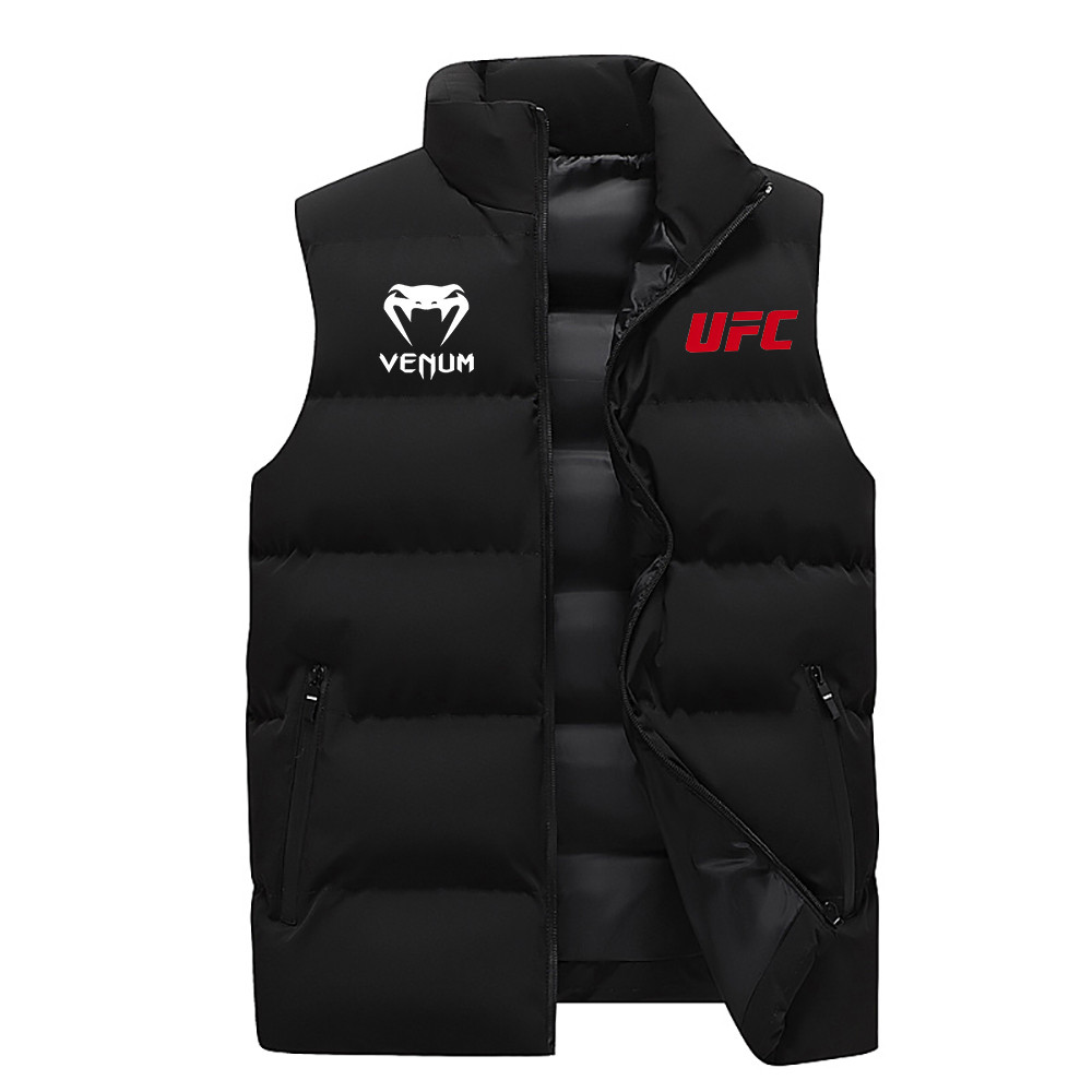 2025 New Style UFC Logo Men's and Women's Spring and Autumn Vest with Zip-Up Jacket, Waterproof