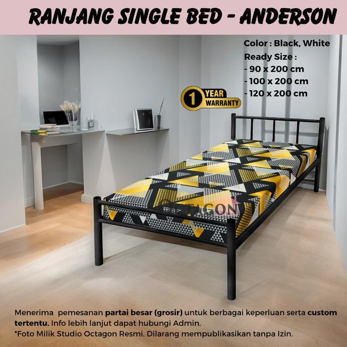 Ranjang Besi Minimalis Single Divan Besi 90 100 120