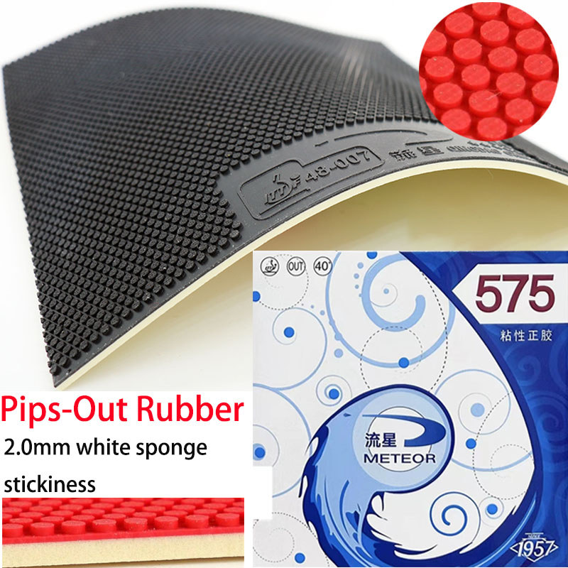 Meteor 575/845 Pi-Out Table Tennis Rubber Sheet Sticky Pi With 2Mm White Sponge Ping Pong Rubber