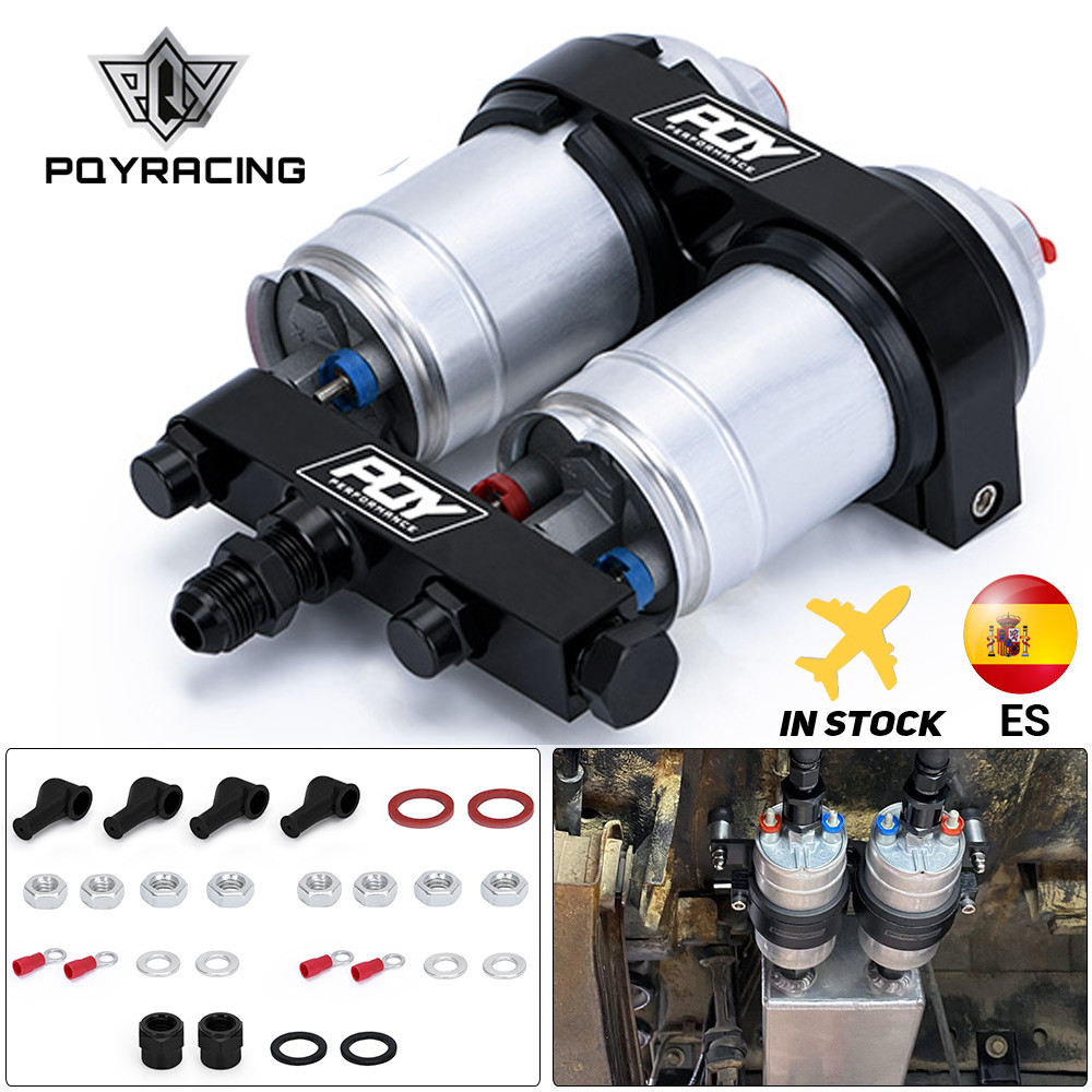 One Pc Double Hole Pqy Fuel Pump Bracket With Logo + Two Pieces 044 Fuel Pump 300Lph