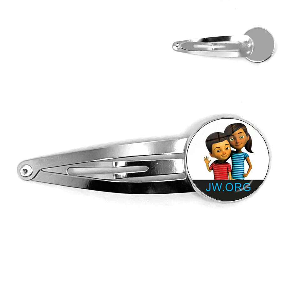 JW.org Hairpins Jehovah's Witnesses Art Picture 20mm Glass Cabochon Hair Pins Jewelry For Women