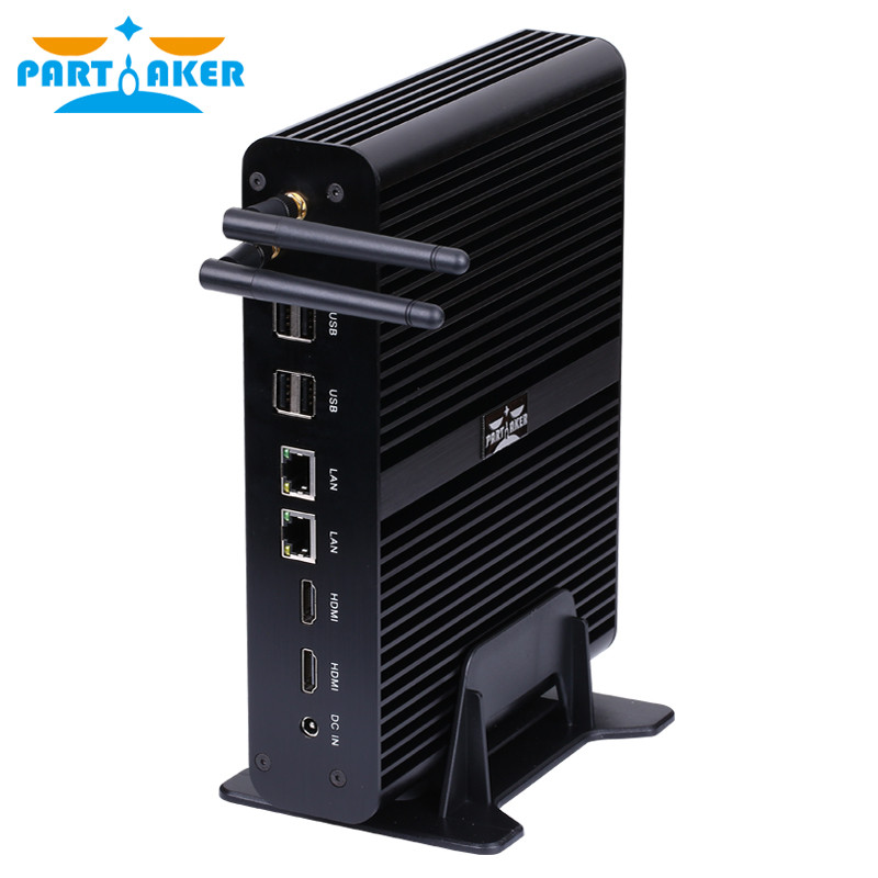 Partaker Barebone Mini Pc I7 4500U 5500U Dual Core Dual Lan 1080P 12V