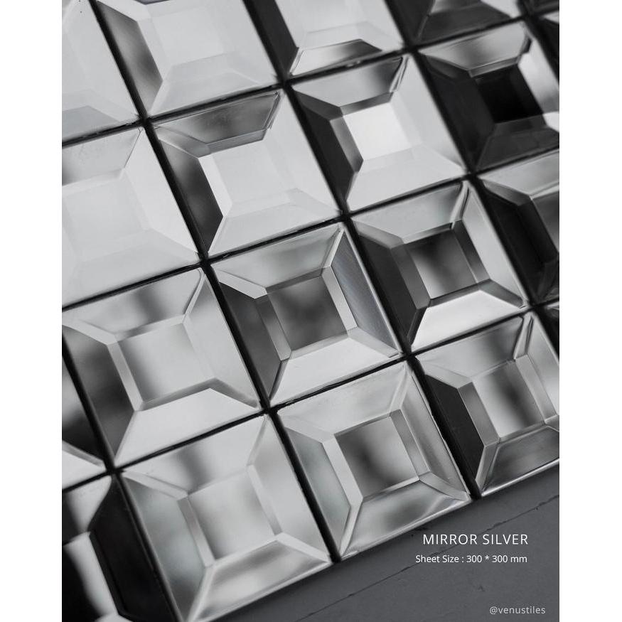 Mosaic Dinding Interior Mozaik Venus MIRROR SILVER