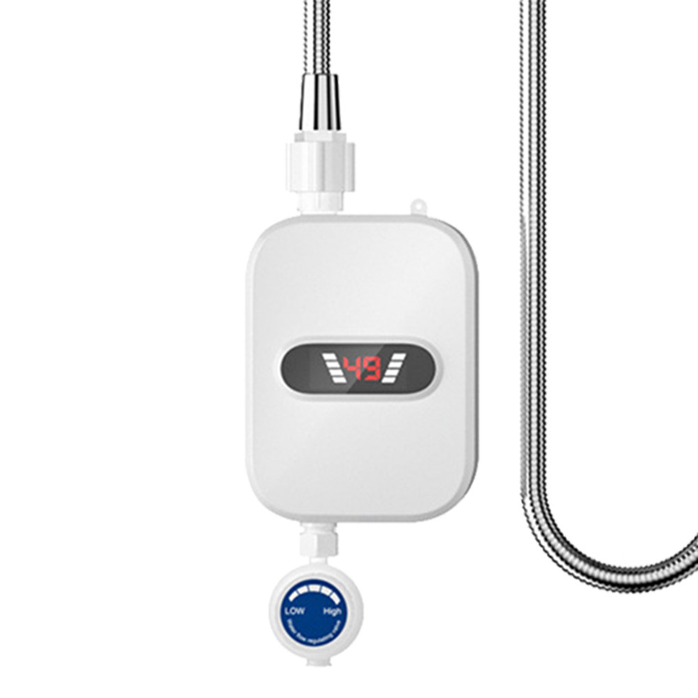 Instant Water Heater Shower Waterproof 304 Stainless Steel Electric Water Heater Shower Heating Lcd