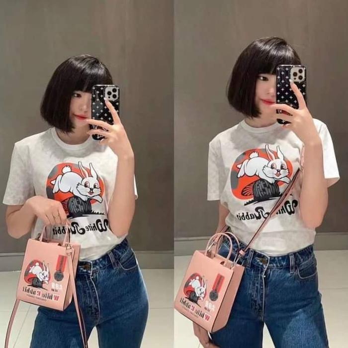 Tas Selempang Cg274 Mini Cashin Tote Bag With Rabbit Print