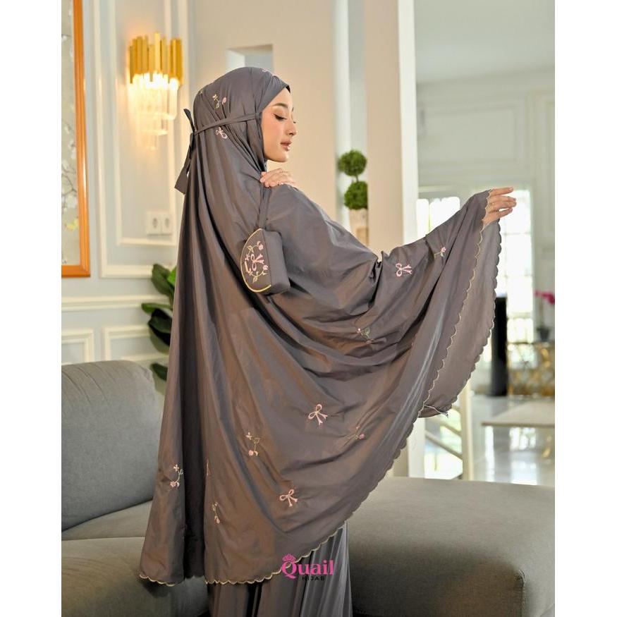 TERLARIS Quail Hijab - Haruka Mukena Travelling Mukena Travel Mukena Printing Mukena Bordir Mukena
