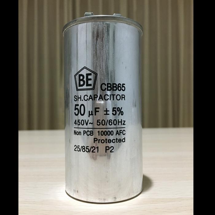 ototr- Kapasitor Ac Kulkas Genset Aluminium 50Uf 450V 50 Uf 450 Volt Cbb65