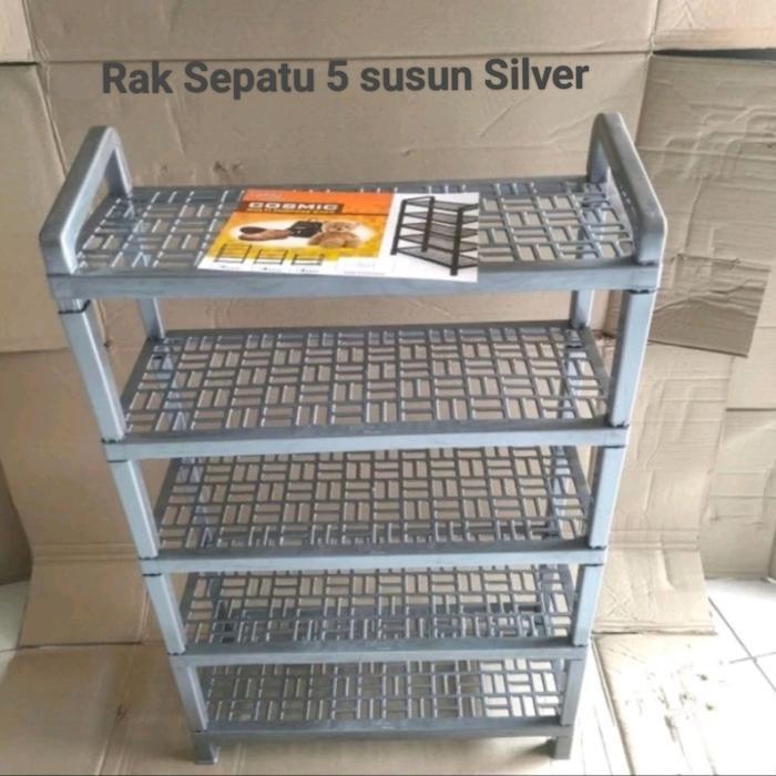 RAK SEPATU PLASTIK 5 SUSUN/RAK SEPATU CALISTA COSMIC 5SUSUN