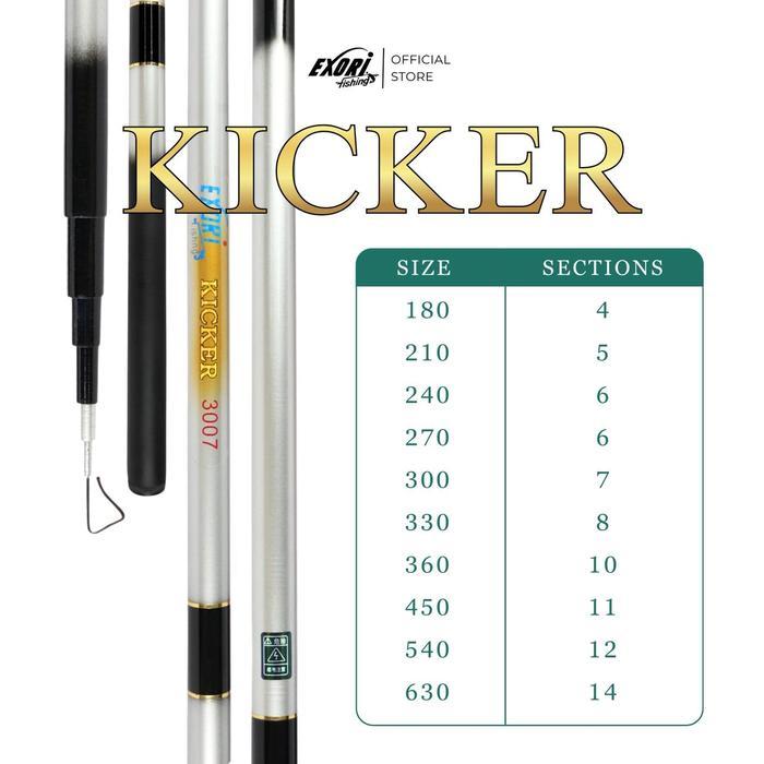 Joran Tegek Exori Kicker 180 S/D 630 Joran Tegek Mix Carbon -Gratisongkir