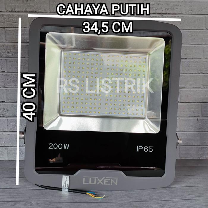 LUXEN LAMPU SOROT LED FLOODLIGHT 200W 200 WATT CAHAYA PUTIH BAGUS