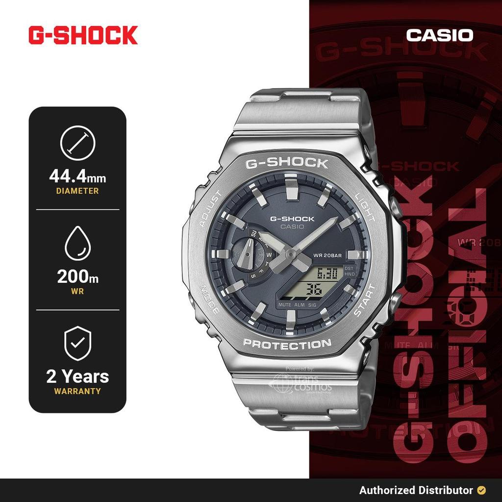 G-SHOCK G-STEEL Jam Tangan Analog Digital Pria GM-2110D-8ADR Original Stainless Steel Grey