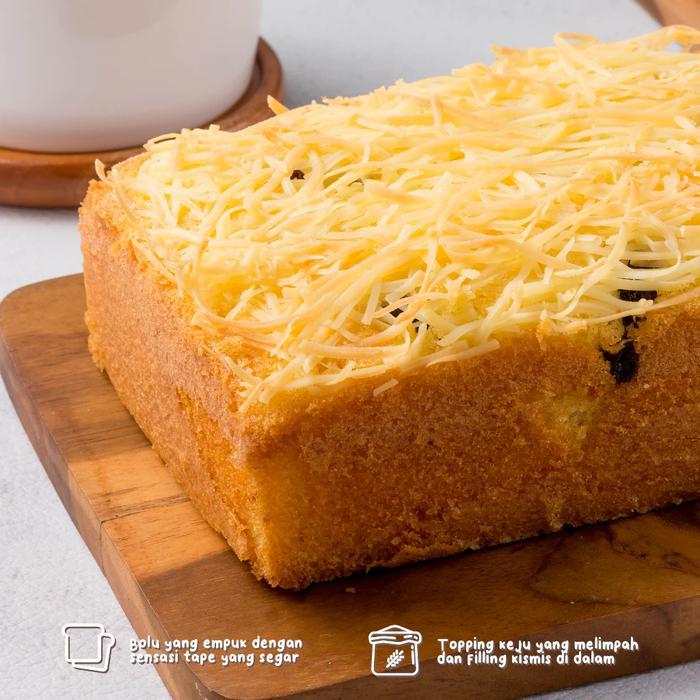 1tk0r- Bolu Tape Delicute - Ukuran 22,5 X 11,3 X 5,5 Cm Food Kue Keju