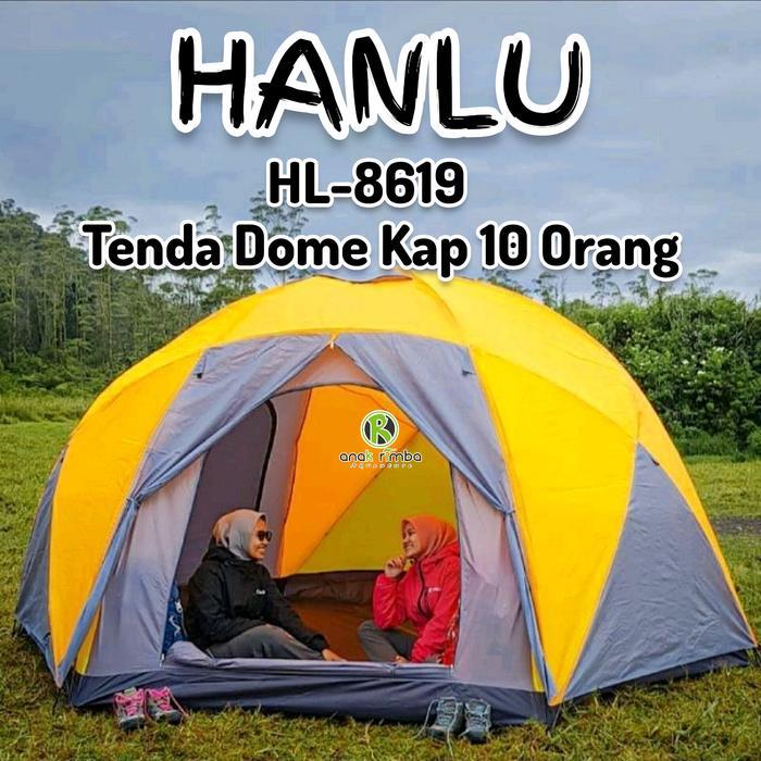 BERKUALITAS TENDA DOME KAPASITAS 8 - 10 ORANG HANLU HL-8619 DOUBLE LAYER BIG DOME