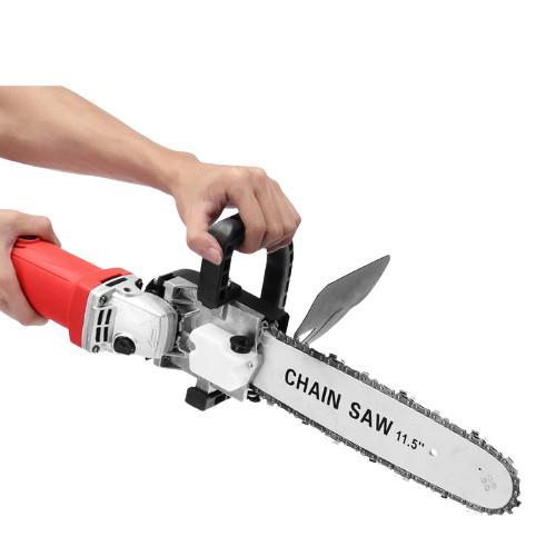 ADAPTER MINI CHAINSAW 12INC PLUS GERINDA 4INC MESIN GERGAJI KAYU BELAH KAYU CHAINSAW MINI LISTRIK