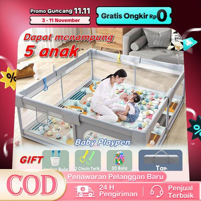 CodBliss Baby Pagar Bayi Bermain Pagar Mainan Anak Baby Playpen Pagar Bayi Mandi Bola Anak Playpen