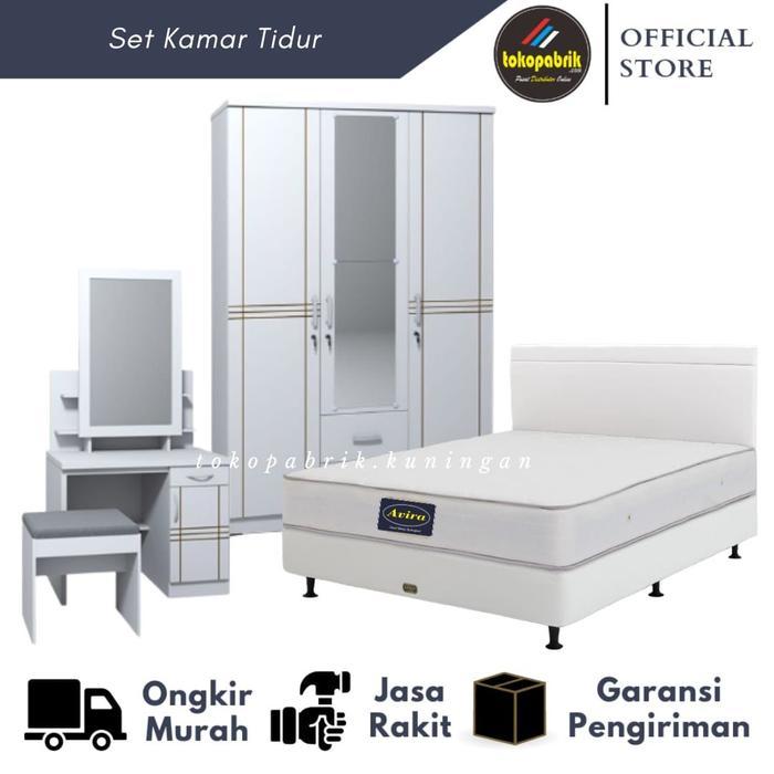Satu Set Lemari Kasur Meja Rias /Paket Kamar Tidur Murah Tegal Cirebon