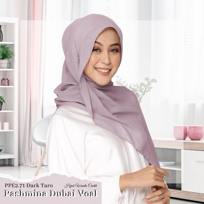 dowg- Pashmina Hijab Jilbab Kerudung Dubai Voal Warna Misty Grey
