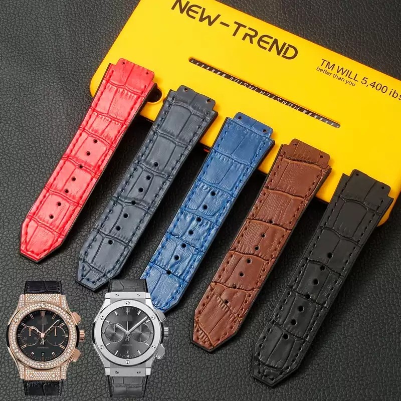 Watchband for HUBLOT BIG BANG Genuine leather Waterproof Men's Watch Strap Chain Watch Accessories