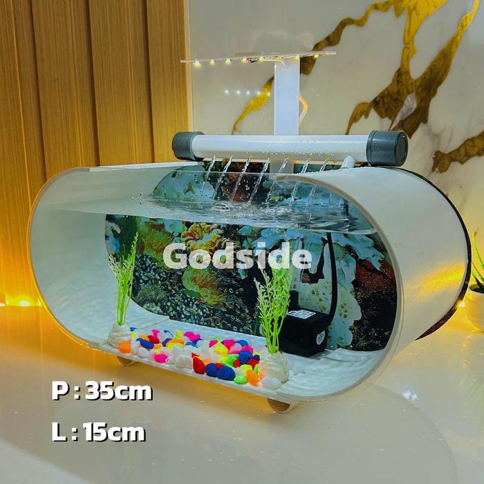 35x15cm AKUARIUM MINI FUL LSET UKURAN TERBARU LEBIH BESAR Akrilik aquarium aquascape full set