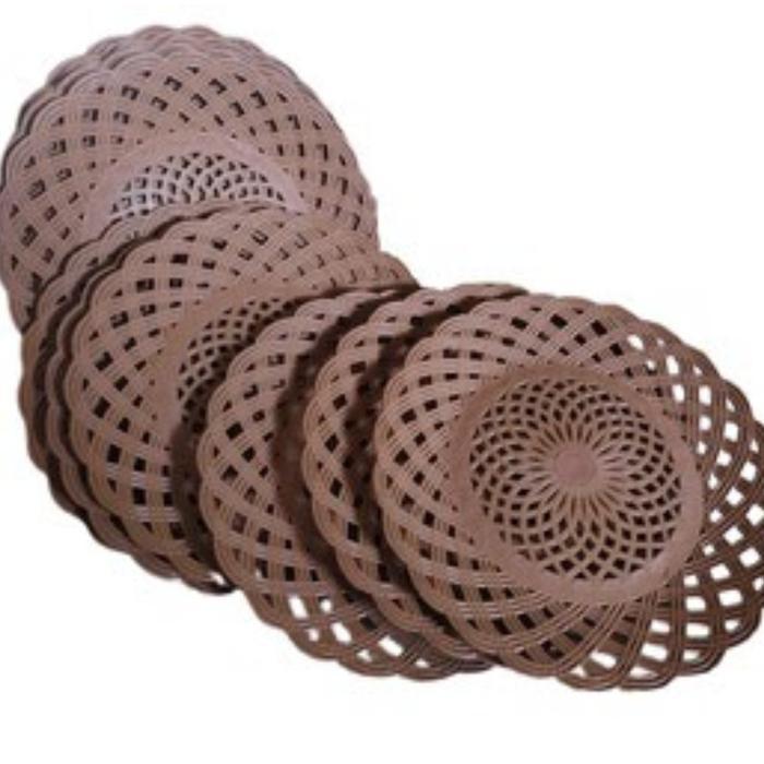 [Voucher] Piring Rotan Plastik 22.5cm Bagus Murah