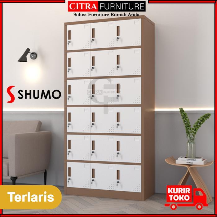 Loker Besi 18 Pintu Kunci Locker KaryawanArsip File Filling Kabinet