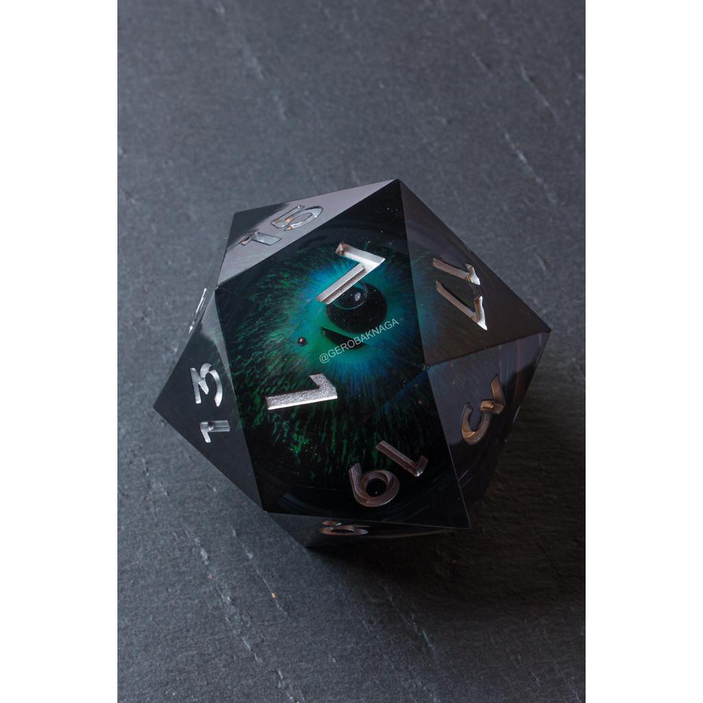 [Ready] Premium High Quality Polyhedral Resin Dice - Dadu Jumbo | DND Dungeon Dragon | Liquid Core -
