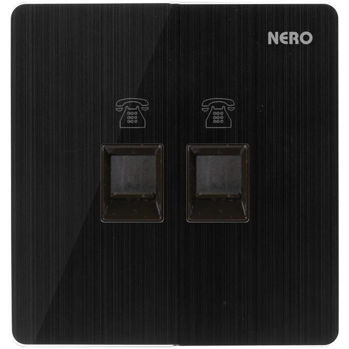 Nero Saklar Telephone Outlet Titanium V11Ph2-B